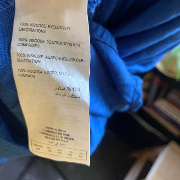 D/C Jeans Embroidered Peasant Blouse 4X - Picture 5 of 5